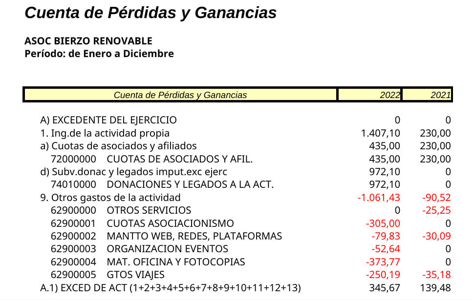 Cuentas de un auditor profesional independiente